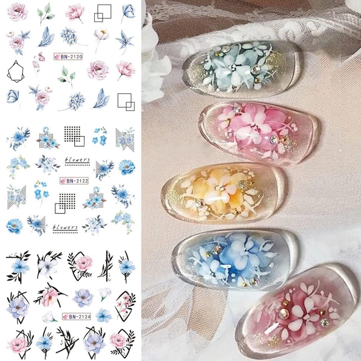 Flower Geometric Nail Decal BN2113-2124