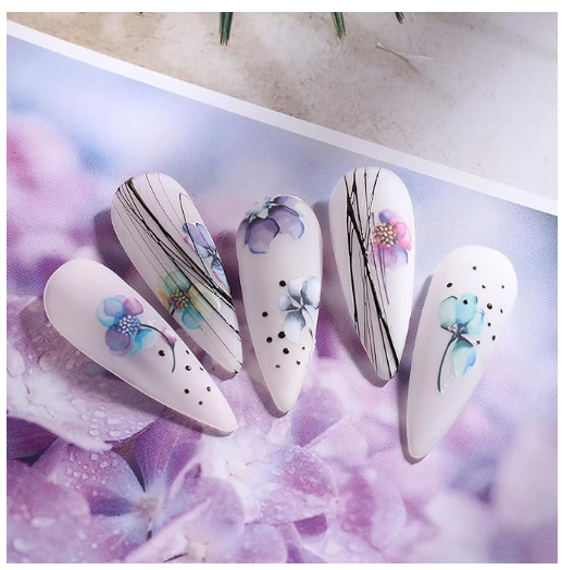 Flower Geometric Nail Decal BN2113-2124