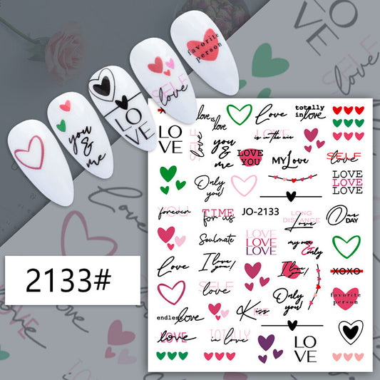 Valentine Heart Nail Sticker