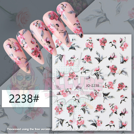 Flower Abstract Nail Art Sticker