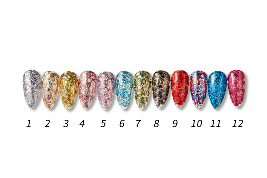 12pcs Diamond Colour Gel Set
