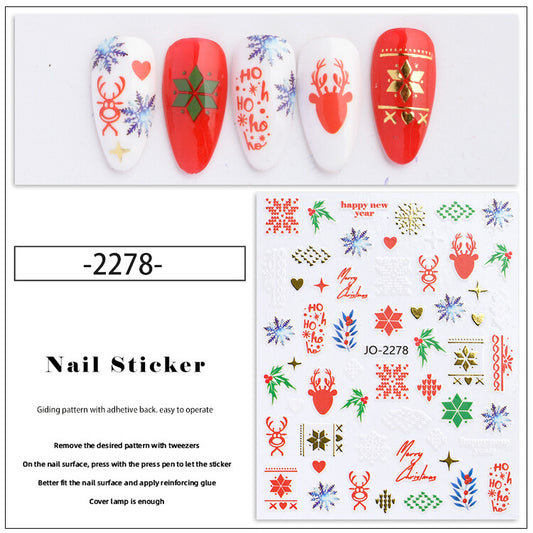 Christmas Nail Art Sticker JQ2278