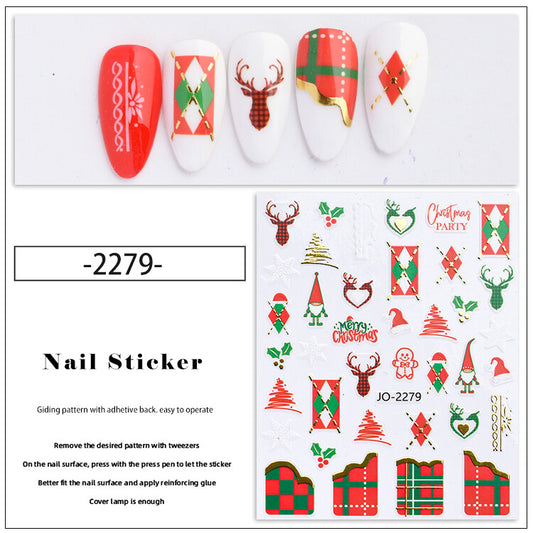 Christmas Nail Art Sticker JQ2279