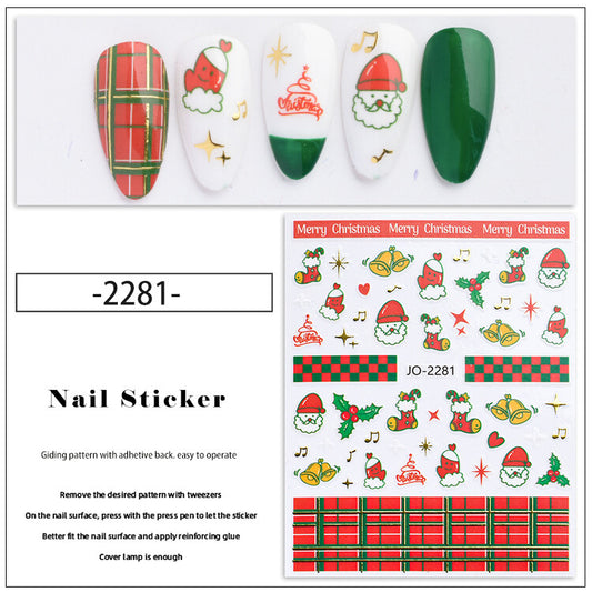 Christmas Nail Art Sticker JQ2281