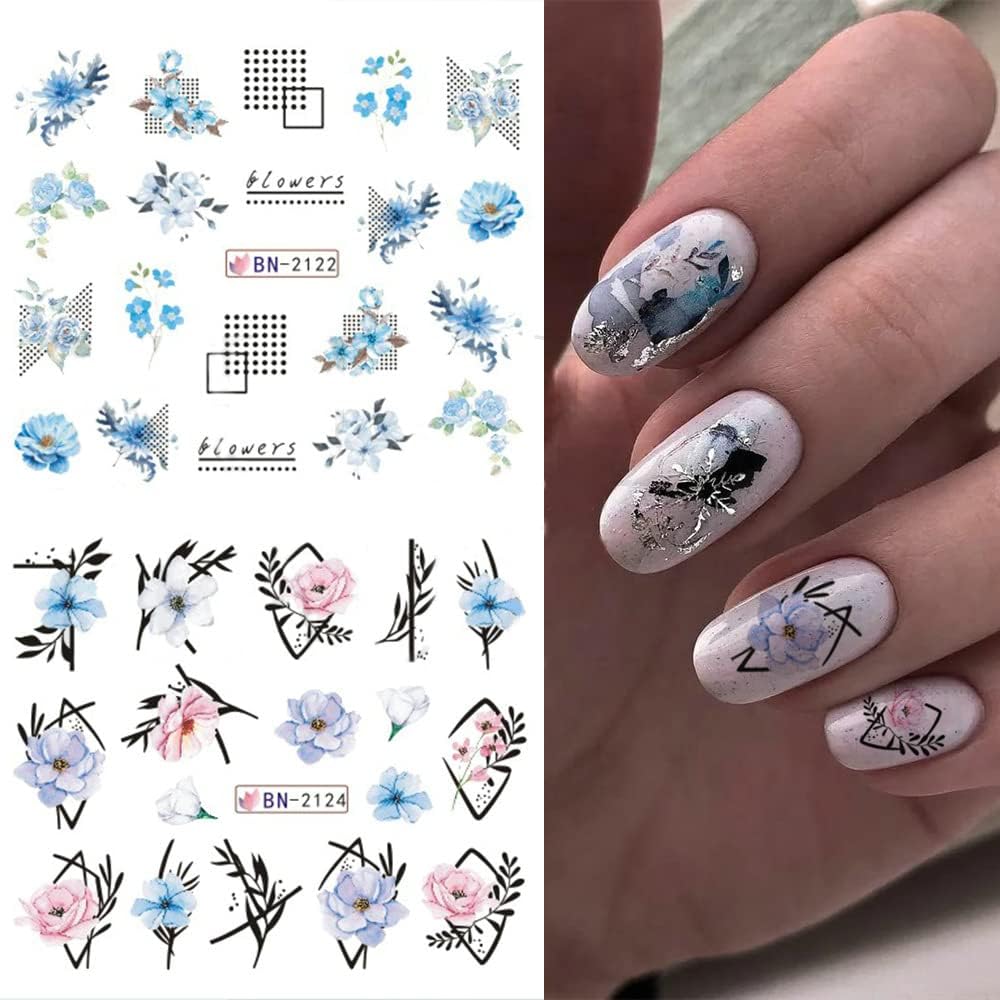 Flower Geometric Nail Decal BN2113-2124