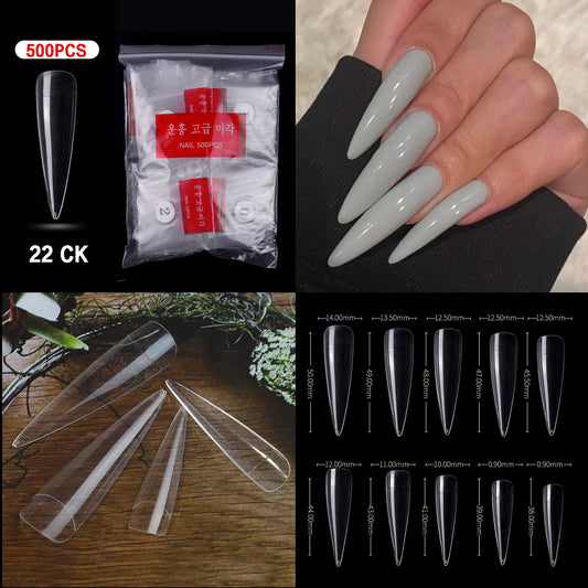 Nail Tips ( 500pcs/Packet ) clear
