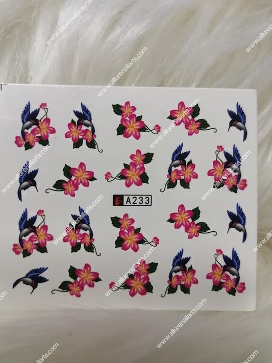 Flower Nail Decal A233