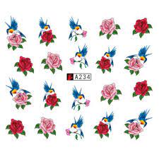 Flower Nail Decal A234
