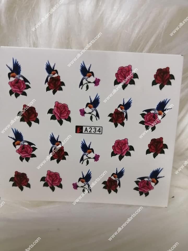 Flower Nail Decal A234