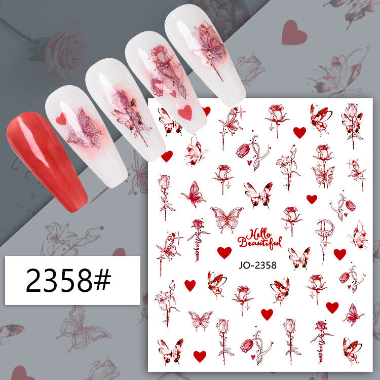 Valentine Heart Nail Sticker