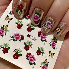 Flower Nail Decal A236