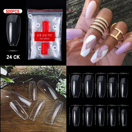 Nail Tips ( 500pcs/Packet )clear