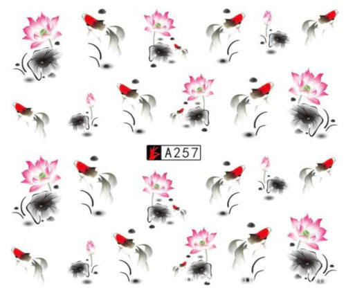 Flower Nail Decal A257
