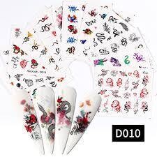 Snake Abstract Nail Art Decal