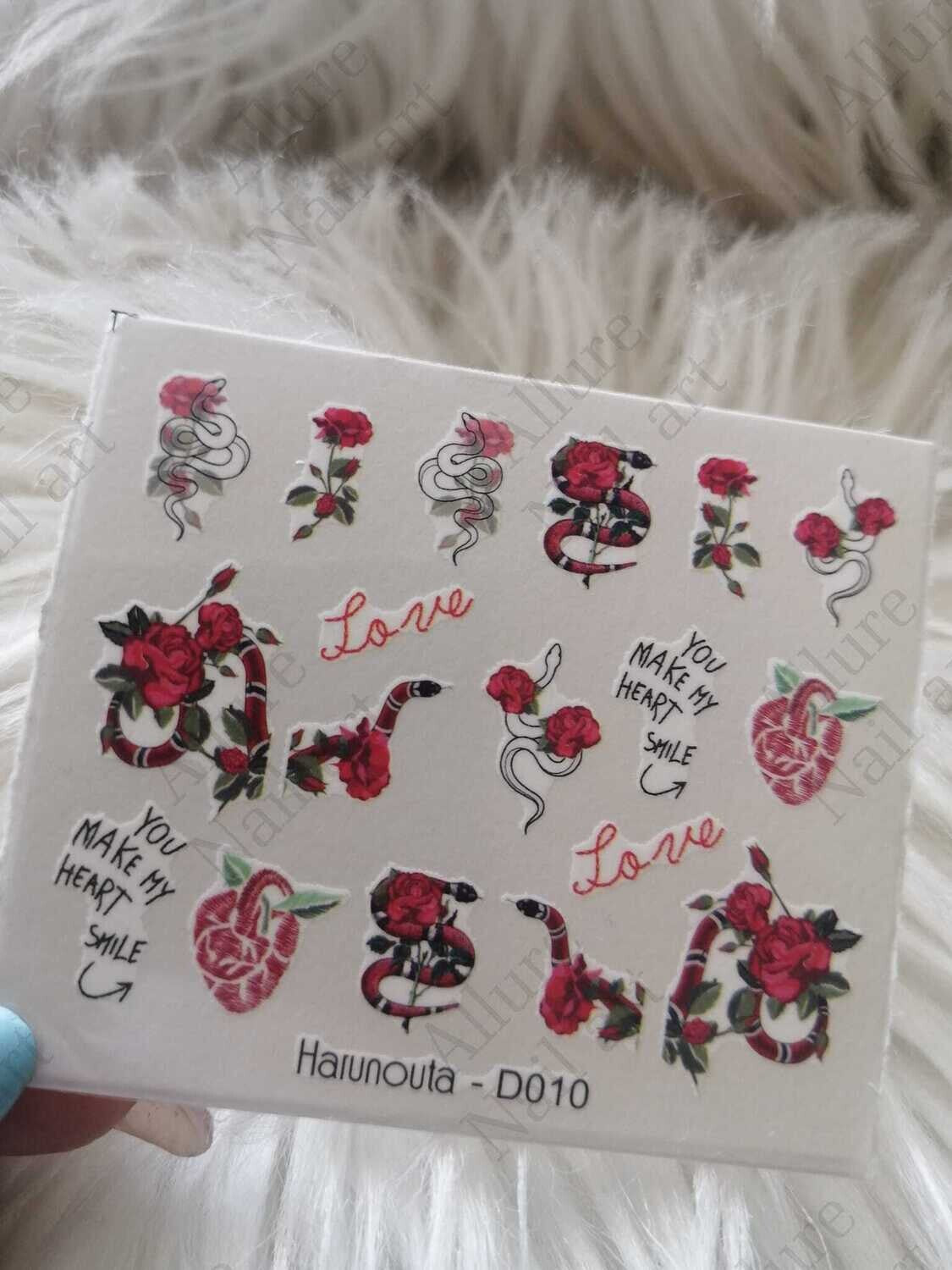 Snake Abstract Nail Art Decal