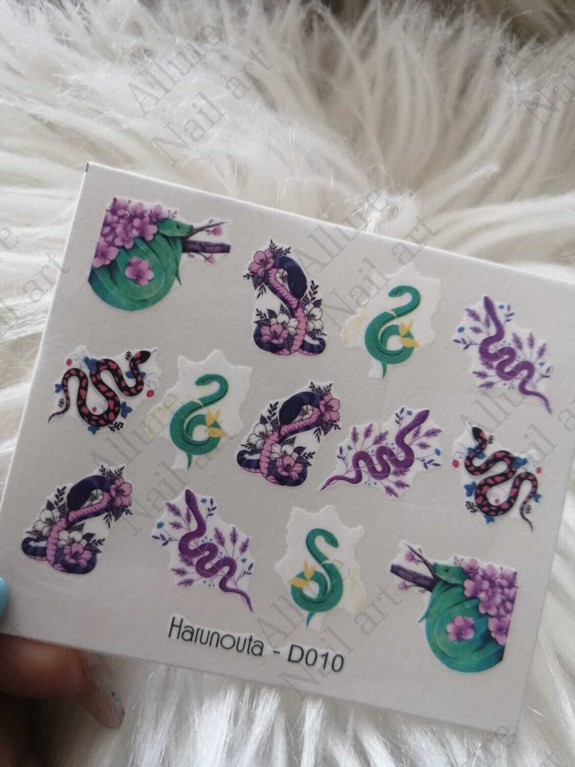 Snake Abstract Nail Art Decal