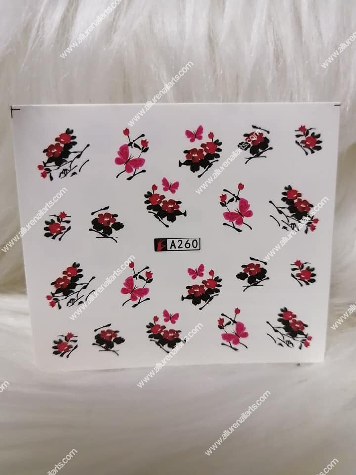 Flower Nail Decal A260
