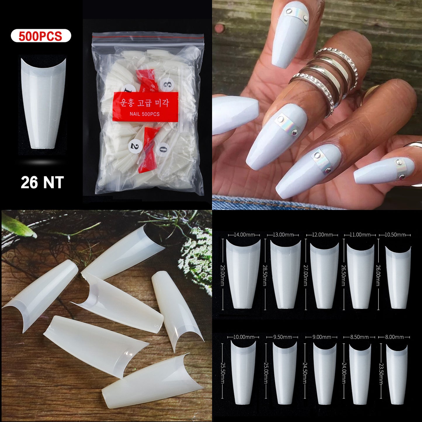 Nail Tips ( 500pcs/Packet ) clear
