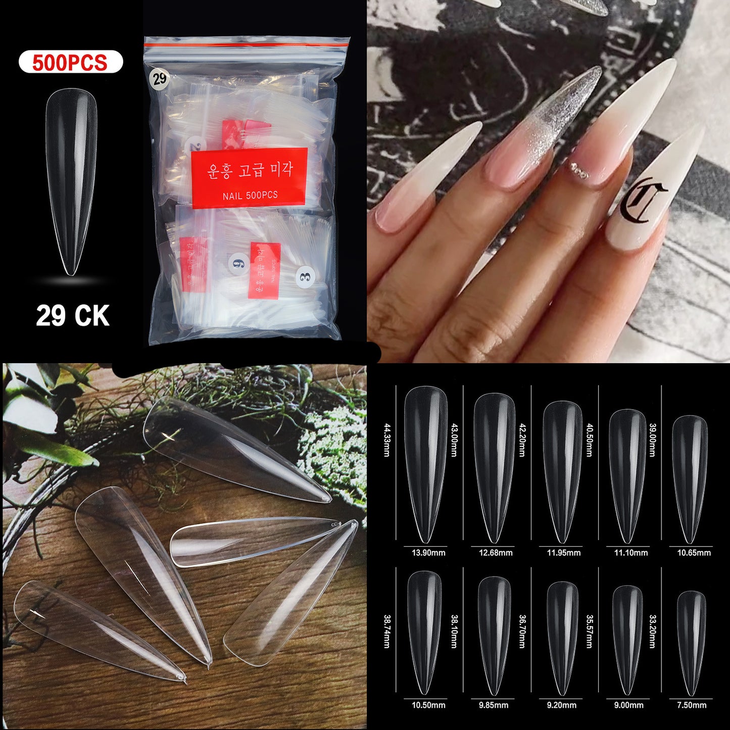 Nail Tips ( 500pcs/Packet ) clear