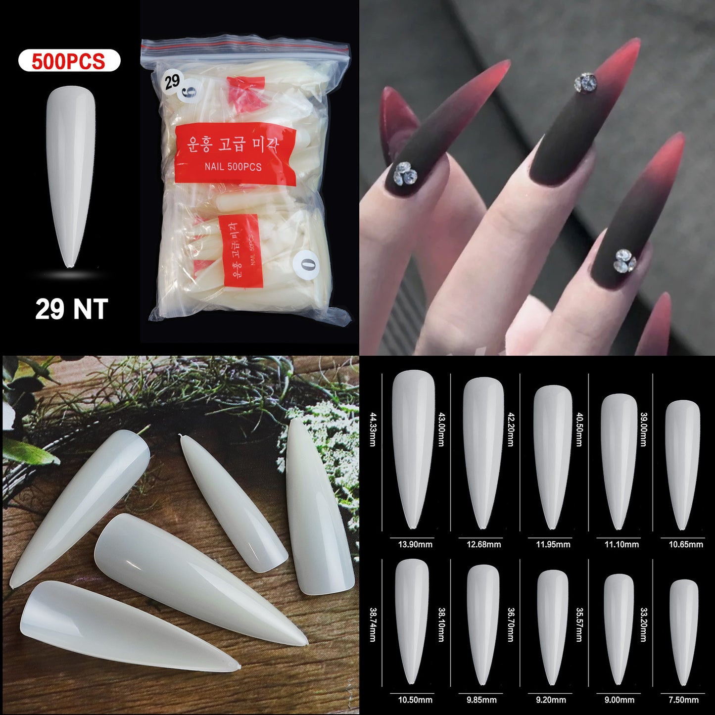 Nail Tips ( 500pcs/Packet ) natural
