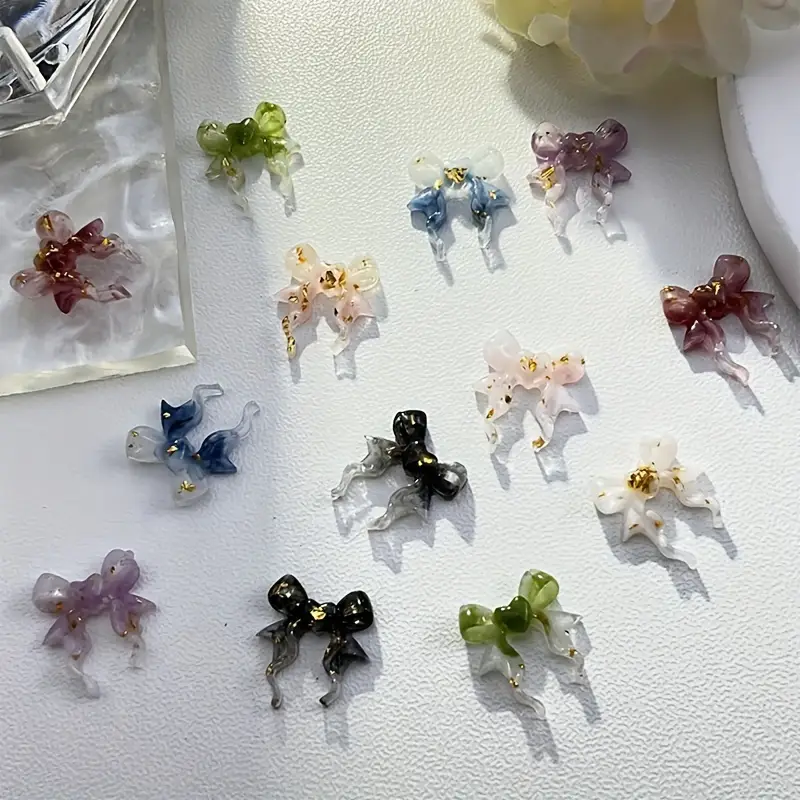 Bow Resin Nail Art Decoration 10 pcs