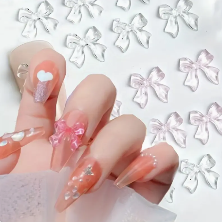 Bow Resin Nail Art Decoration 10 pcs