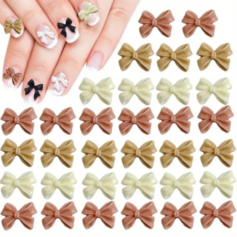 Bow Resin Nail Art Decoration 10 pcs