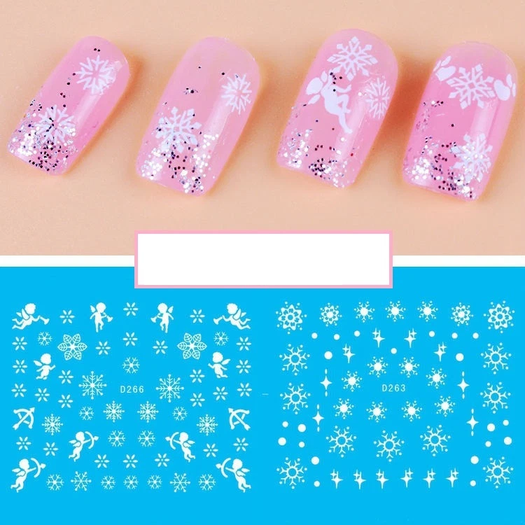 Nail Art Snowflakes Water Decal Range D260-270