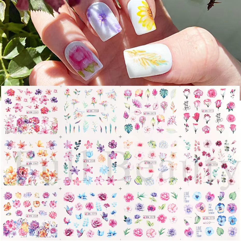 Floral Nail art decal