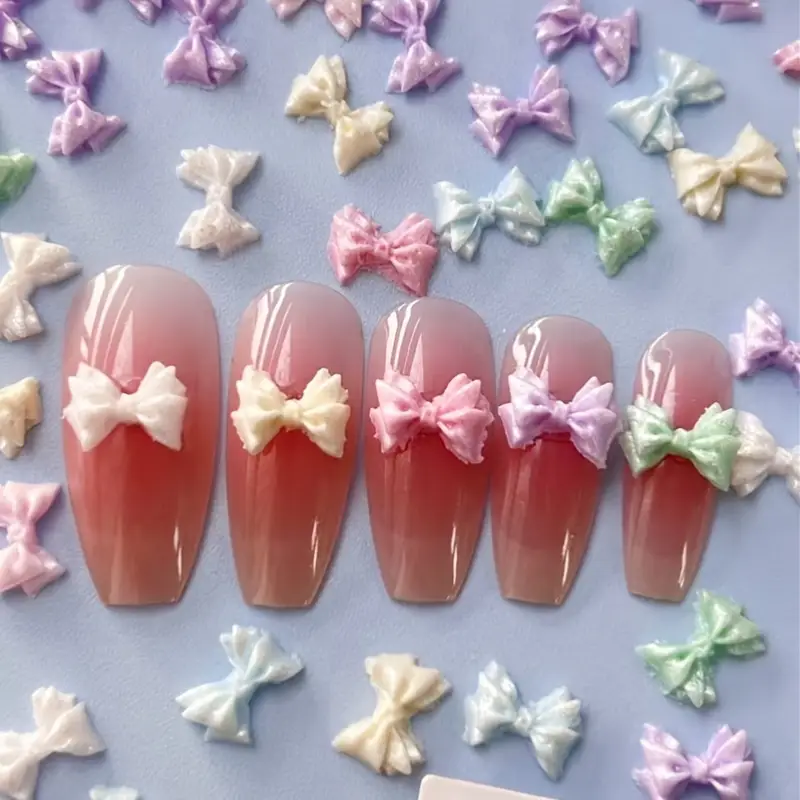 Bow Resin Nail Art Decoration 10 pcs