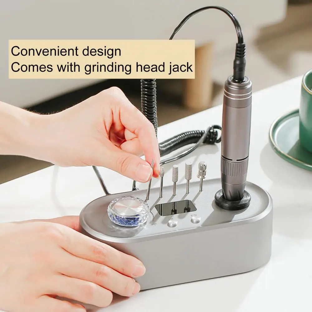White Portable Rechargeable Cordless Nail Drill Machine