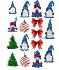 Gnome Christmas Nail Art Decal