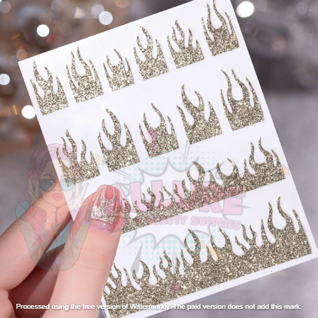 Glitter Reflective Nail Art Sticker