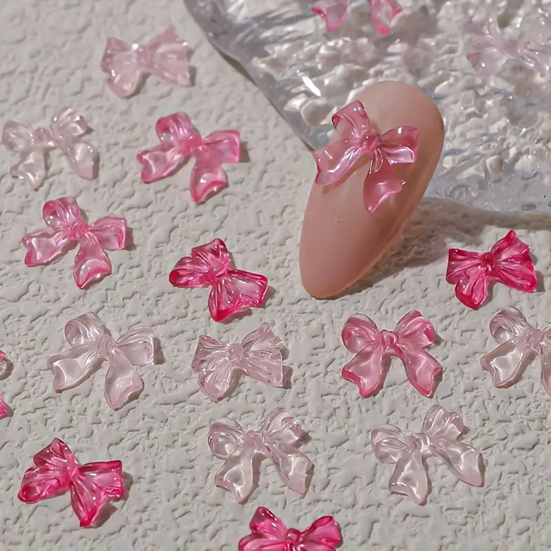 Bow Resin Nail Art Decoration 10 pcs