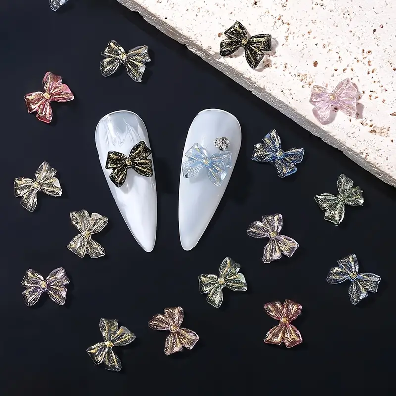 Bow Resin Nail Art Decoration 10 pcs