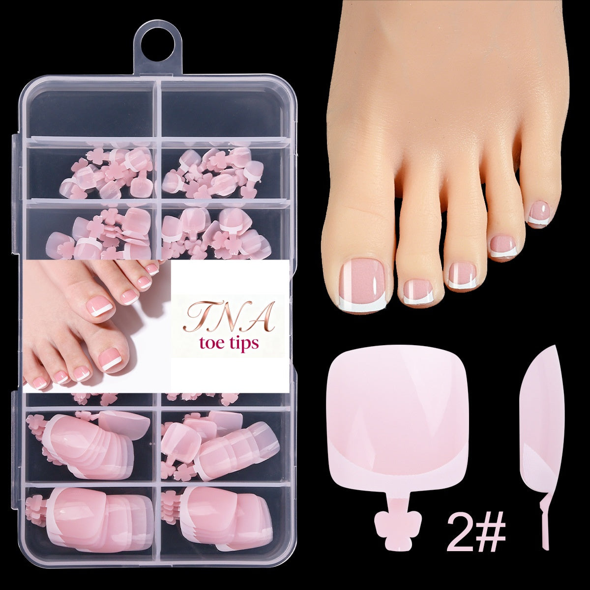 Press On French Toe Tips 120pcs