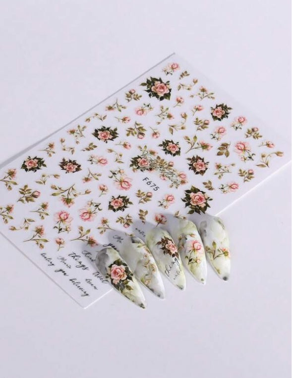 Flower Nail Sticker F675