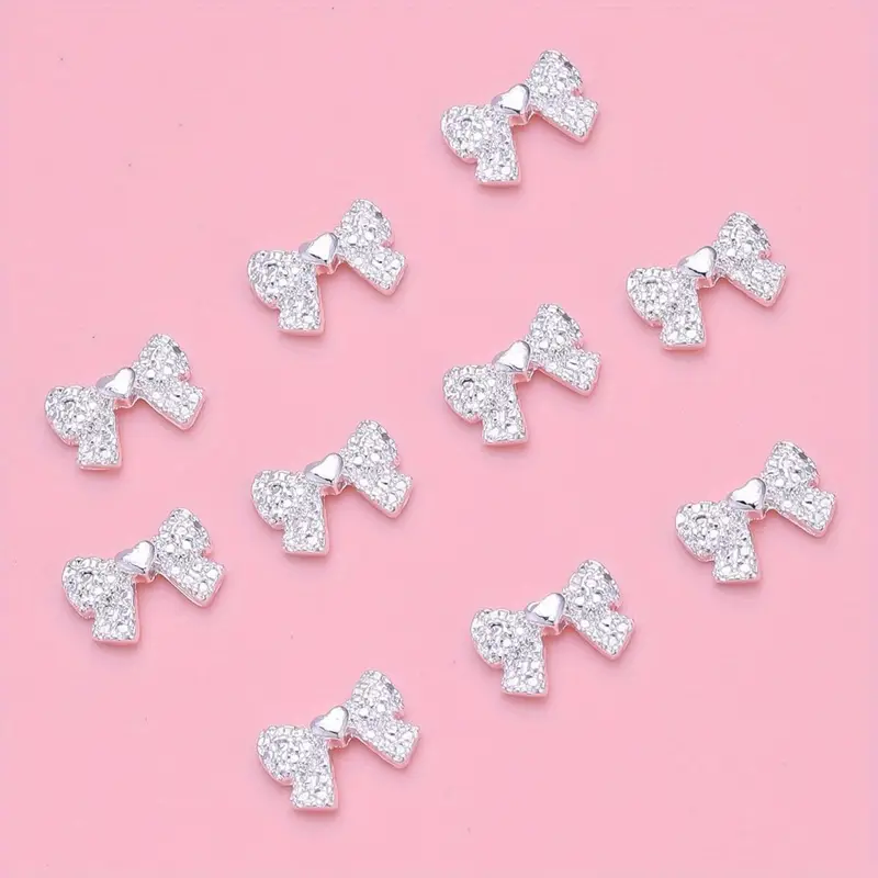 Bow Resin Alloy Nail Art Decoration 5 pcs