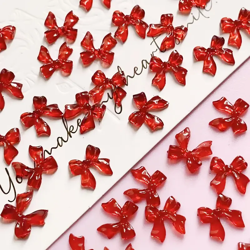 Bow Resin Nail Art Decoration 10 pcs