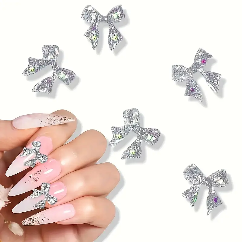 Bow Resin Nail Art Decoration 2pcs  Glow in the dark