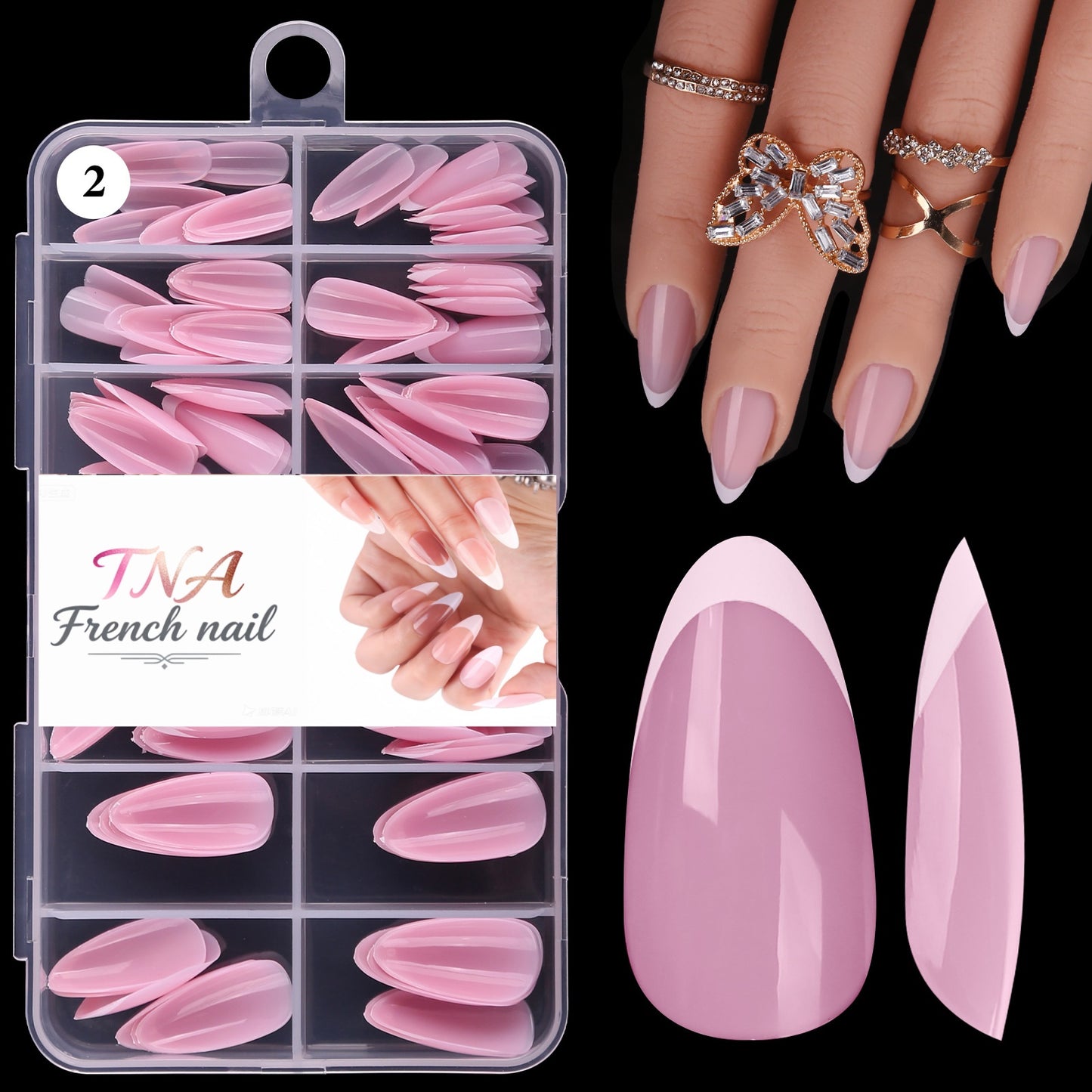 Press On French Tips 120pcs