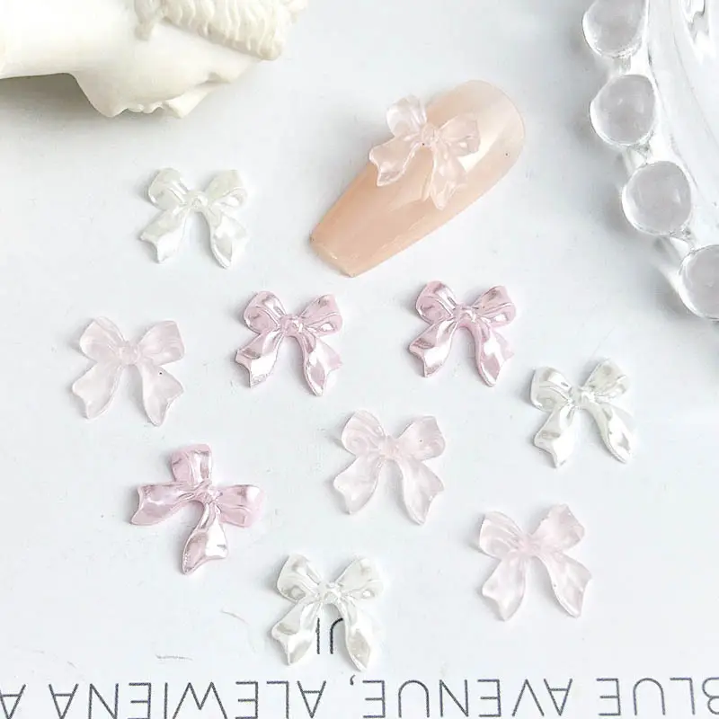 Bow Resin Nail Art Decoration 2pcs