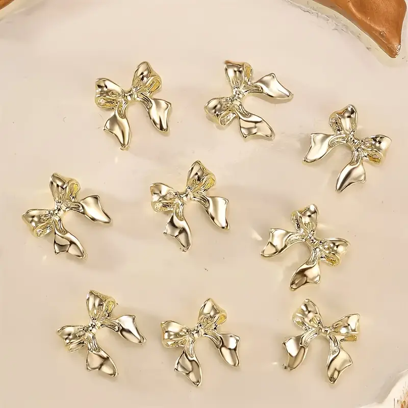 Bow Resin Alloy Nail Art Decoration 5 pcs