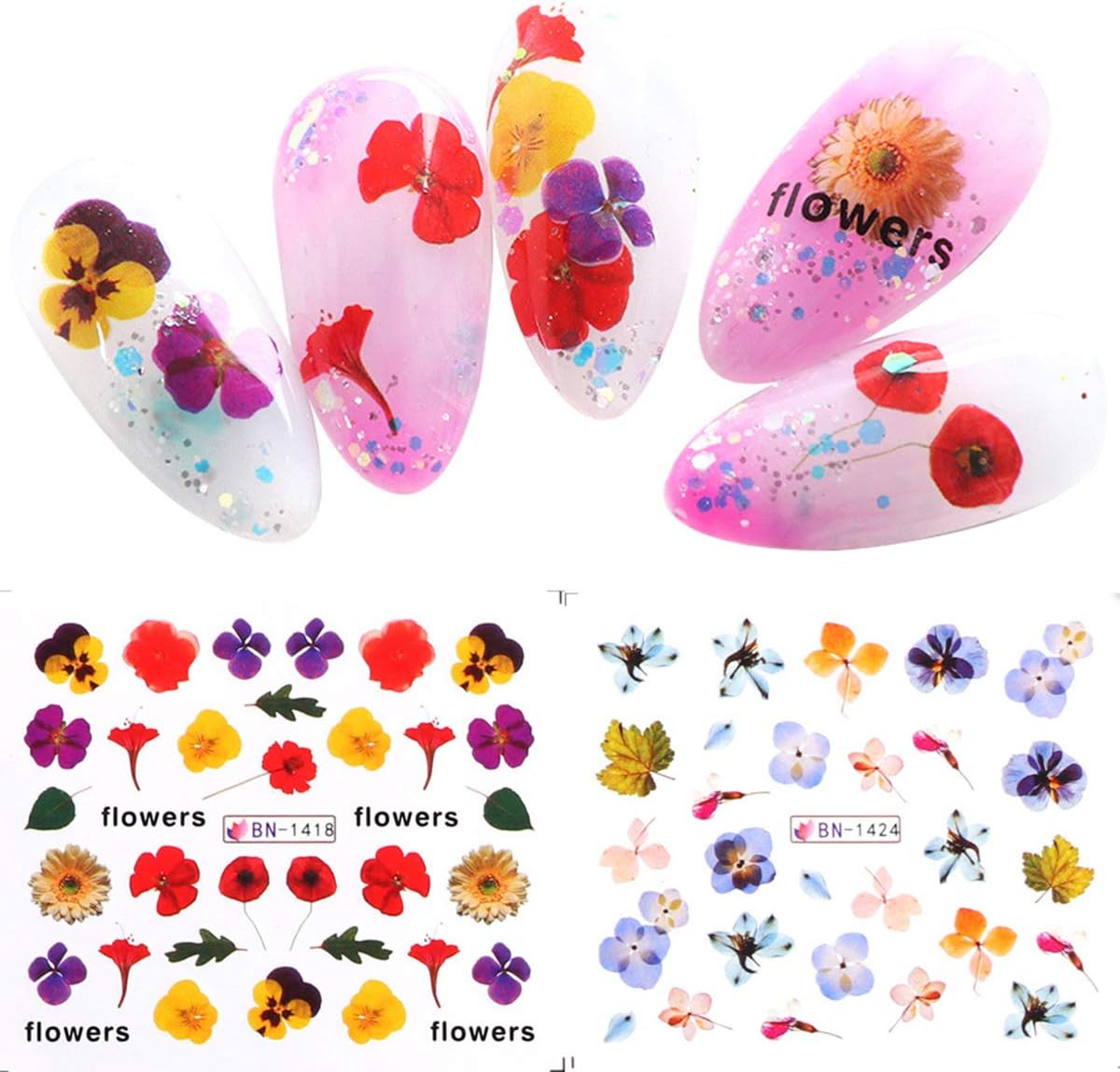 Floral Nail art decal