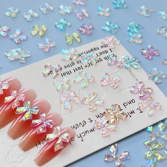 Bow Resin Nail Art Decoration 10 pcs