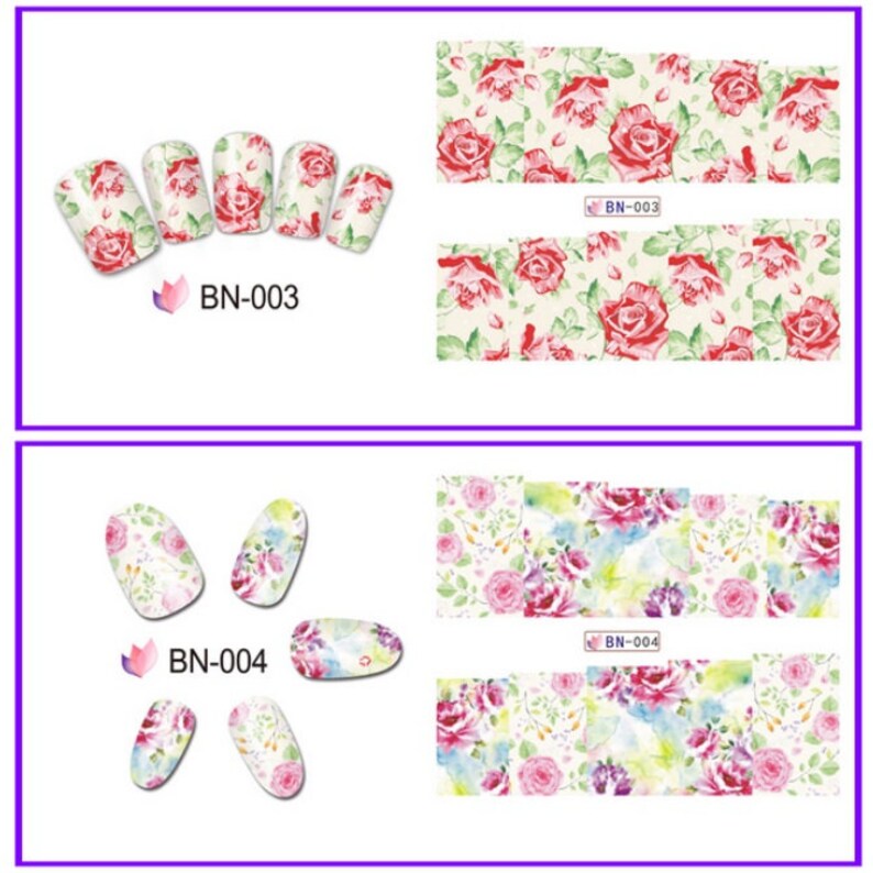 Flower Nail Decal Range BN001-12