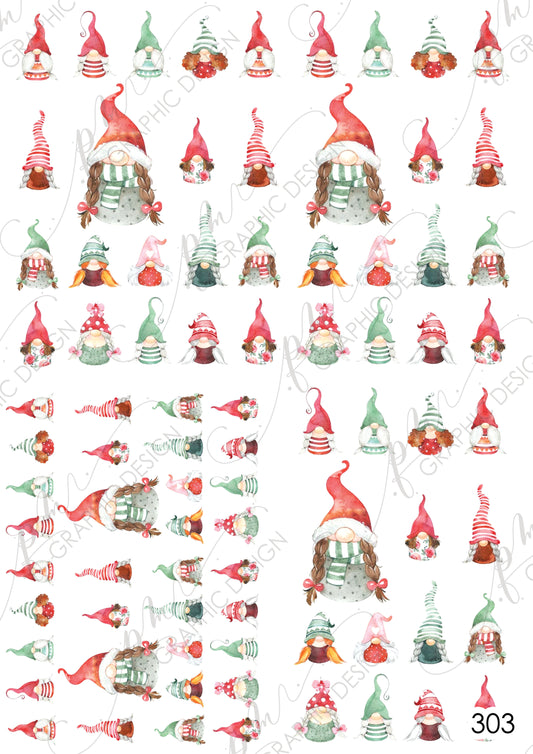 Christmas Nail decal PM303
