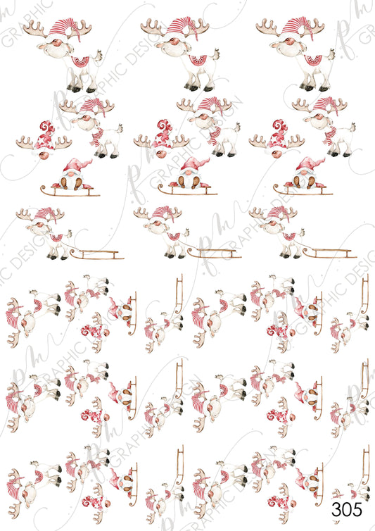 Christmas Nail decal PM305