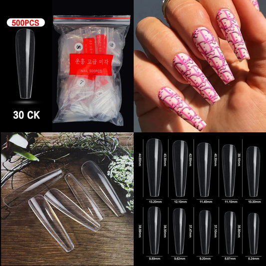 Nail Tips ( 500pcs/Packet ) clear