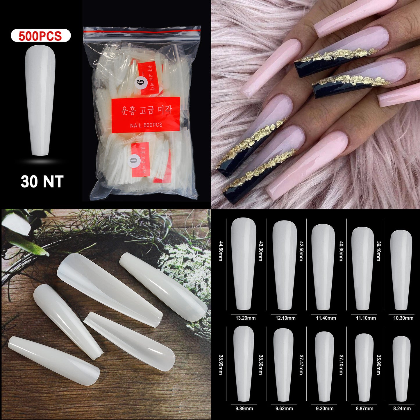 Nail Tips ( 500pcs/Packet ) natural